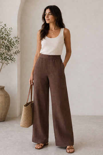 Ready to Go Pants in Brown