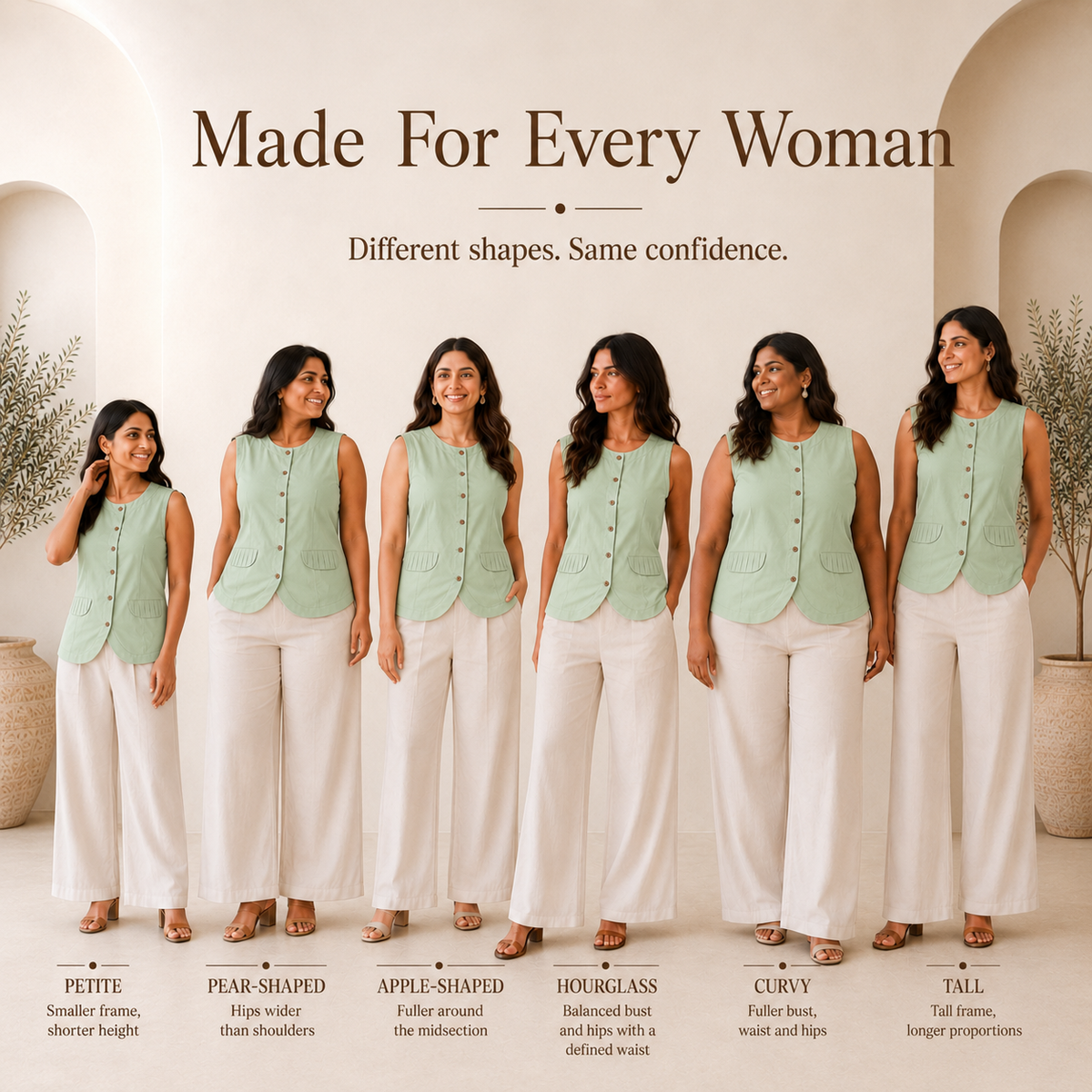 Pleated Pockets Co-ord Set (Light Green)