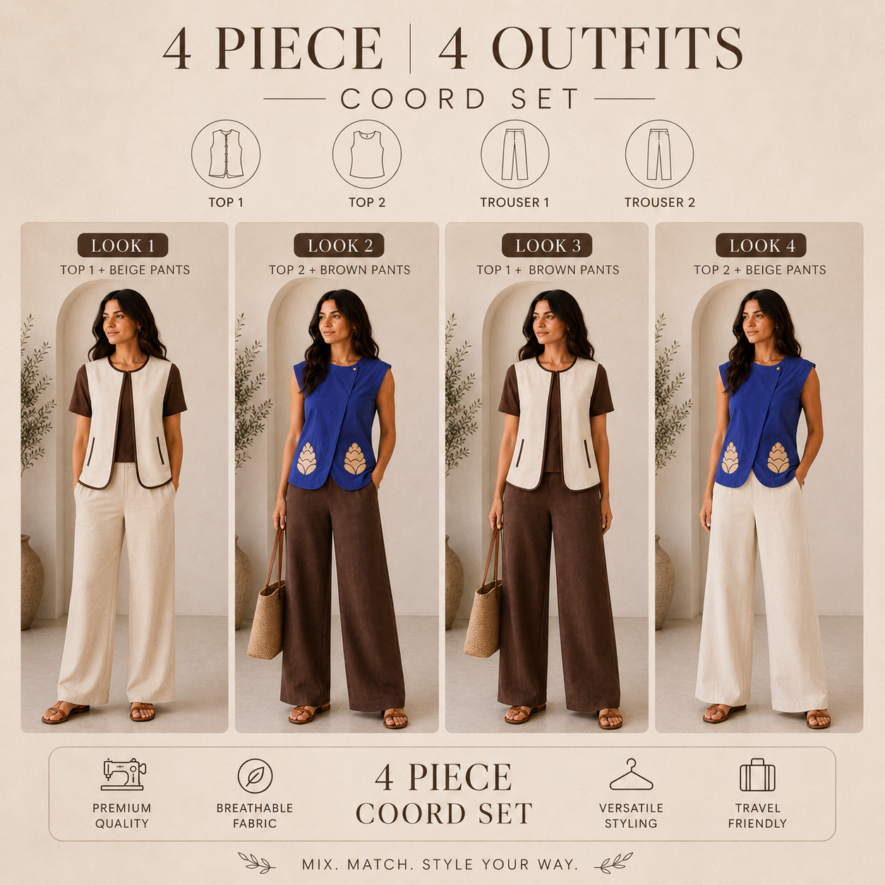 Alpine Set of 4 Co-ord sets (4 Pieces) Capsule Bundle