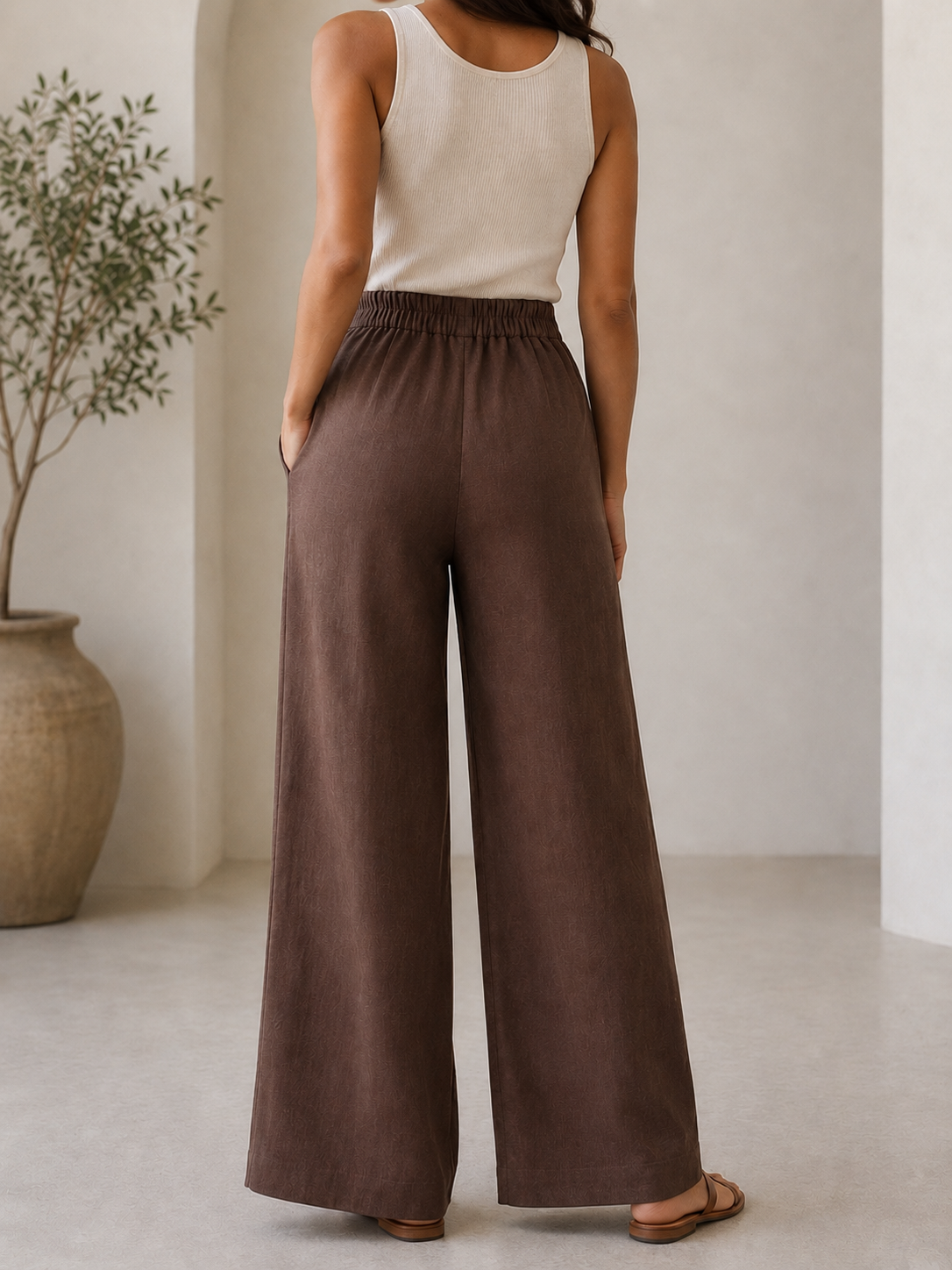 Ready to Go Pants in Brown