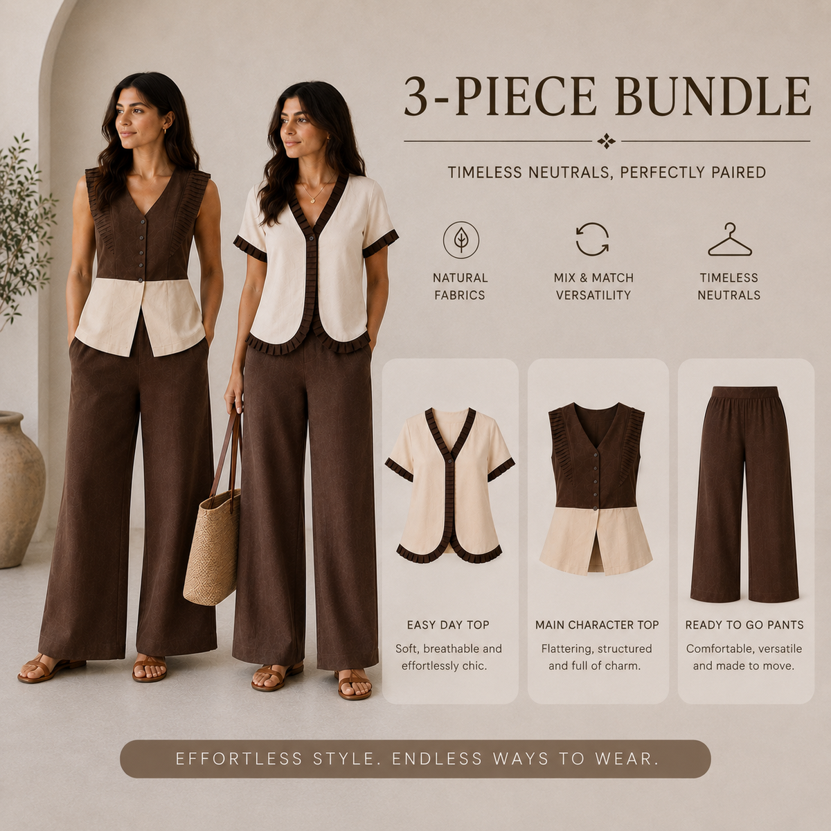 Soft Power Set of 2 Co-ord Sets - 3 Pieces