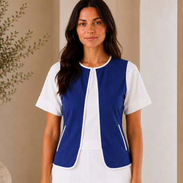 Layered Blue and White top