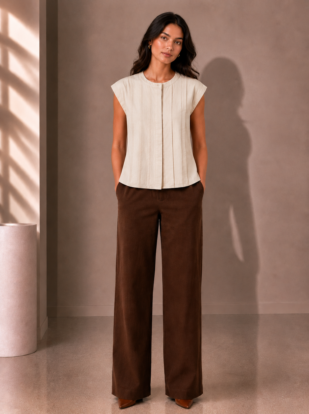 Calm Confidence Top in Beige