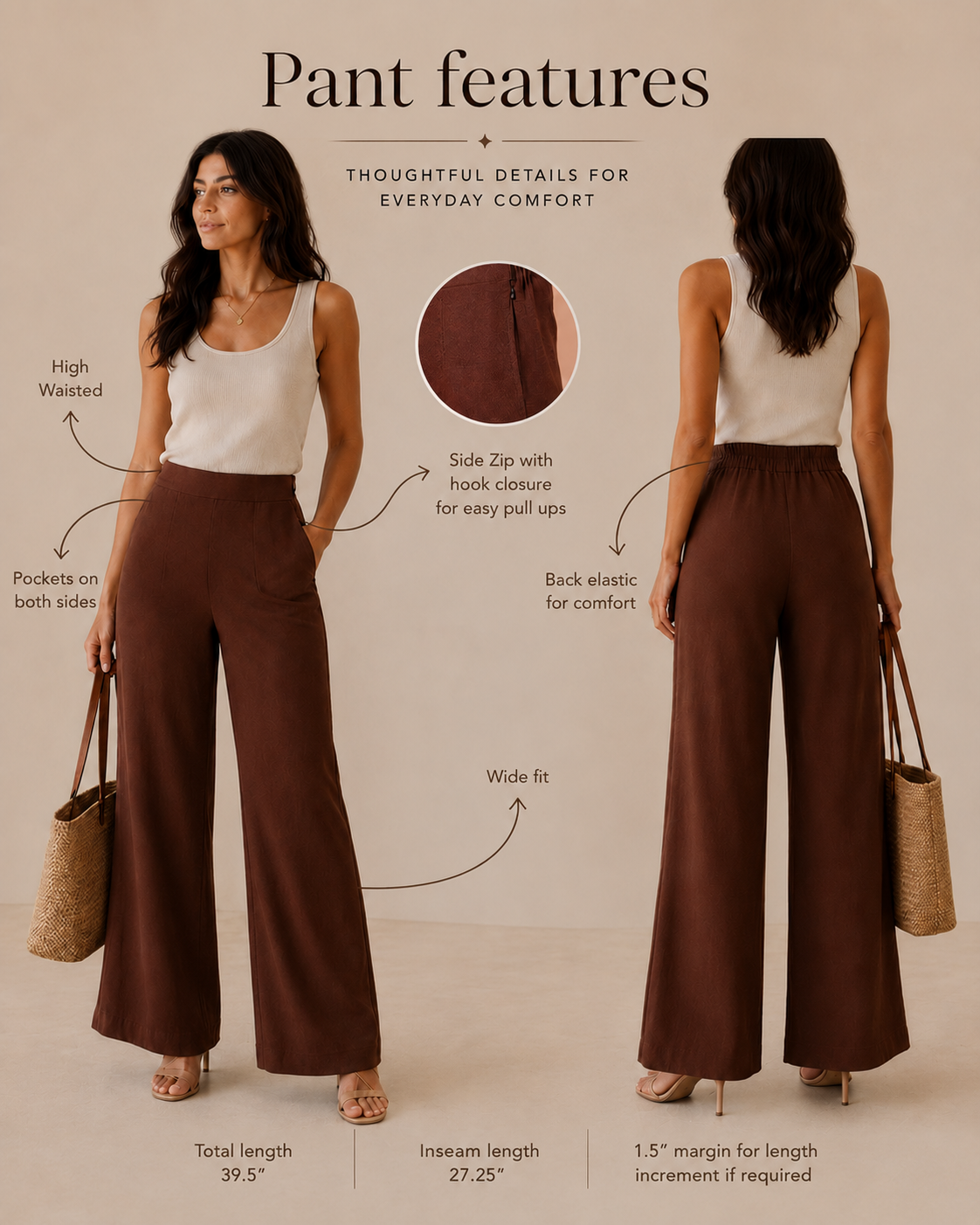 Easy Day Co-ord Set with Brown Pants