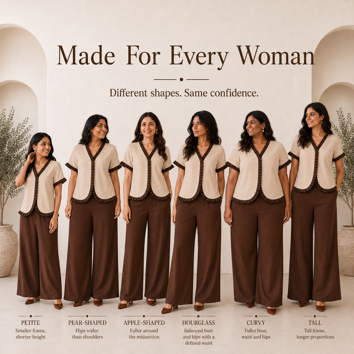 Easy Day Top in Brown and Beige