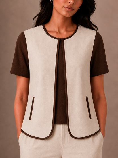 Lead the Day Co-ord Set with Beige Pants