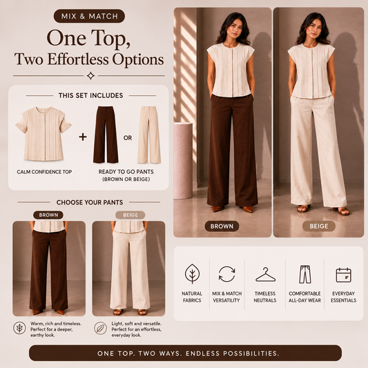 Calm Confidence Co-ord Set with Ready to Go pants