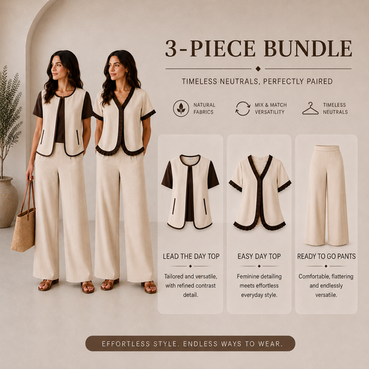 The On Repeat Co-ord Sets in Brown & Beige